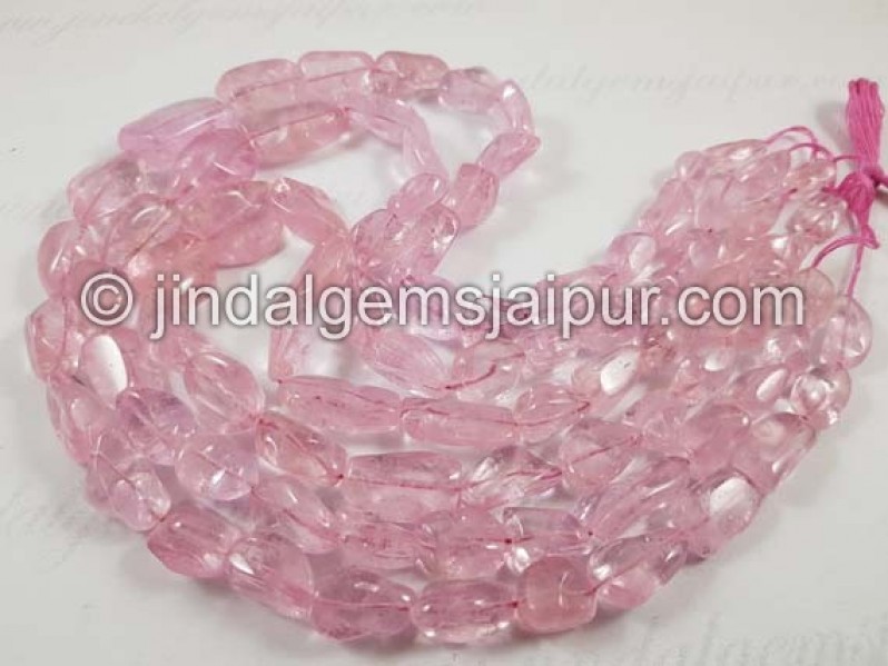 Pink Morganite Smooth Irregular Nugget Beads