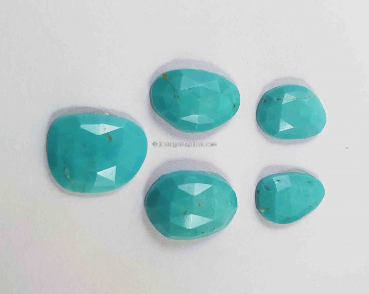 Turquoise Rose cut Slices