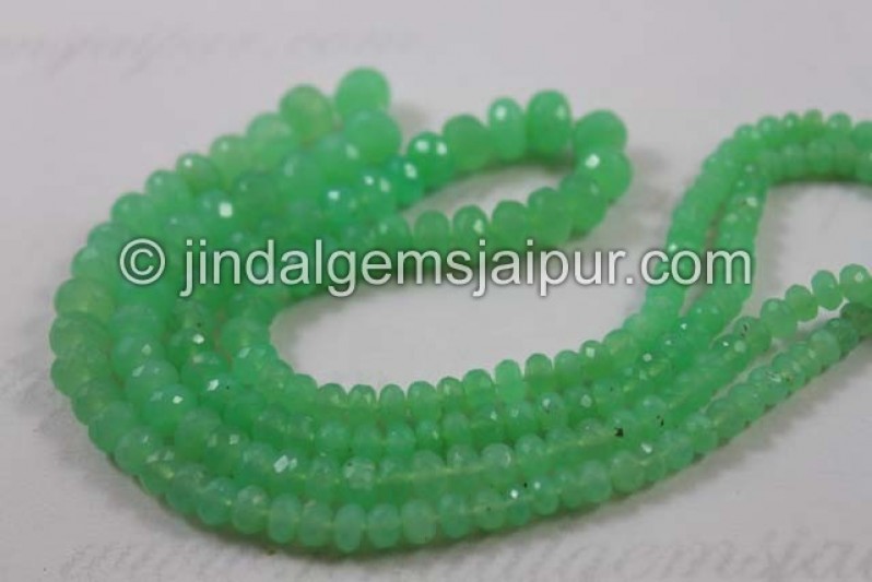 Chrysoprase Far Faceted Roundelle Beads