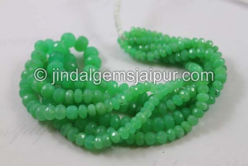 Chrysoprase Far Faceted Roundelle Beads