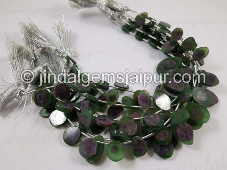 Watermelon Sapphire Smooth Slice Beads