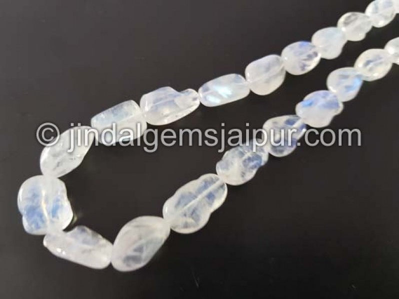 White Rainbow Smooth Irregular Nugget Shape Beads