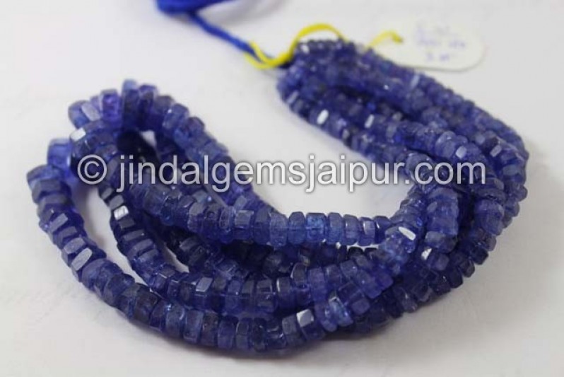 Tanzanite Step Cut Roundelle Beads