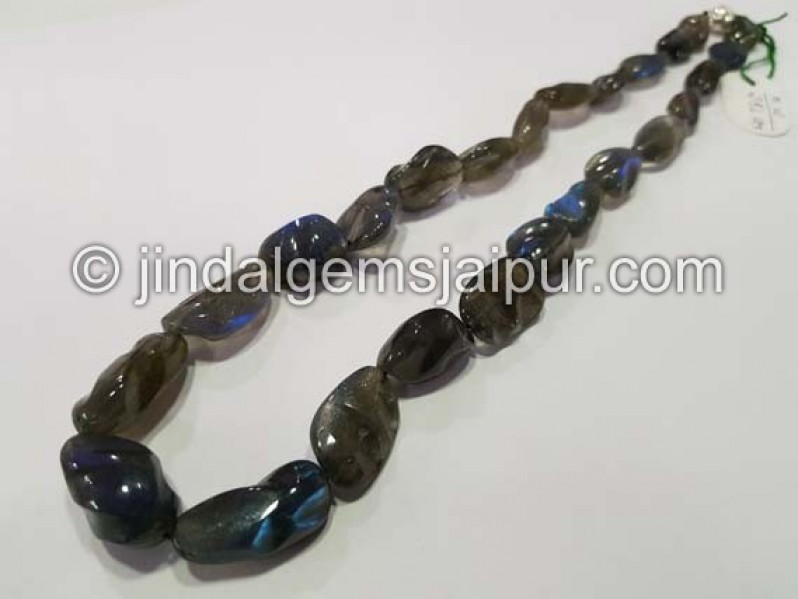 Labradorite Or Spectrolite Smooth Irregular Nugget Beads