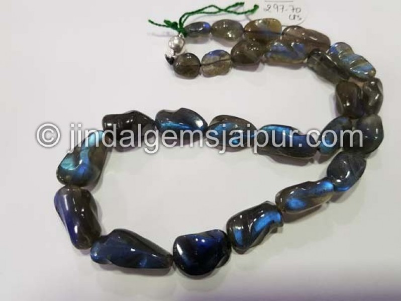Labradorite Or Spectrolite Smooth Irregular Nugget Beads