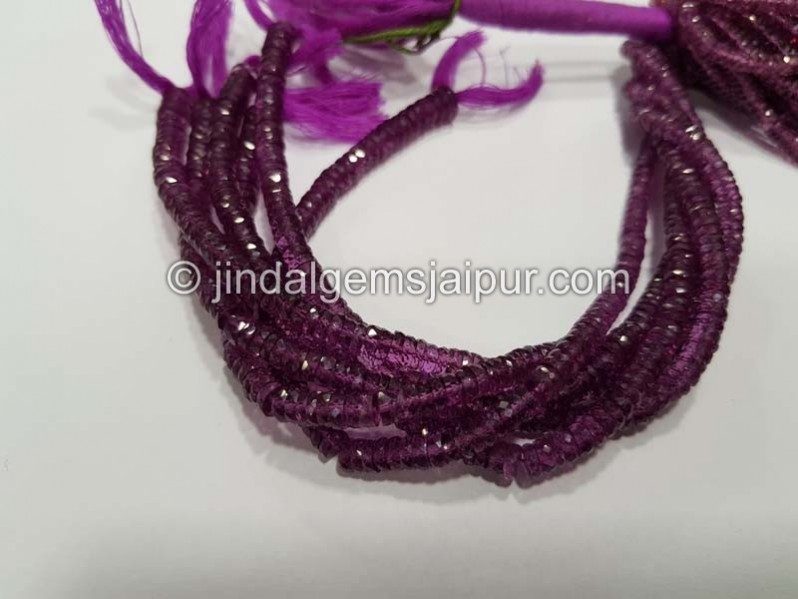 Purple Rhodolite Garnet Faceted Tyre Beads