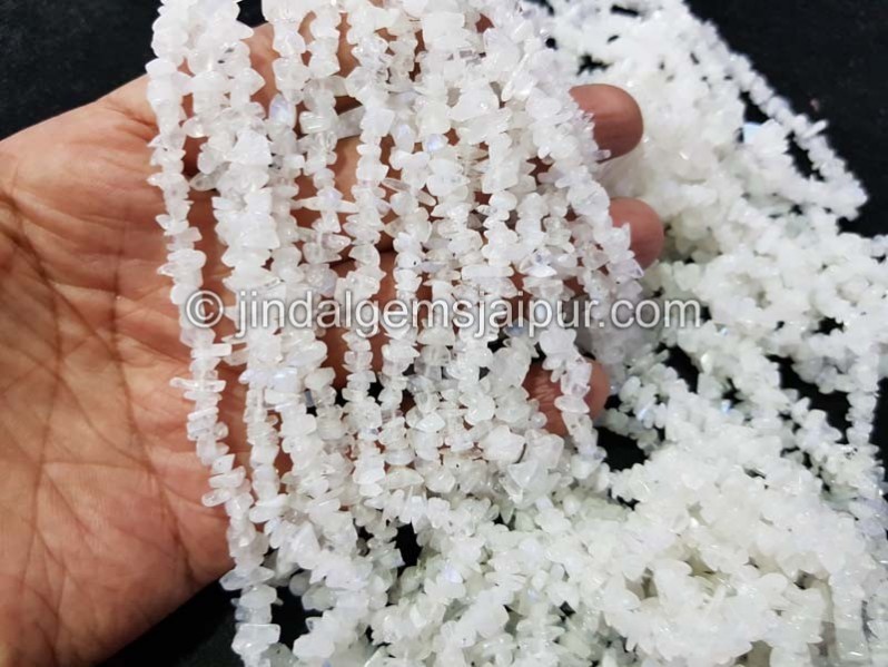 White Rainbow Rough Nugget Shape Beads