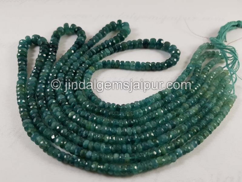 Grandidierite Faceted Roundelle Beads