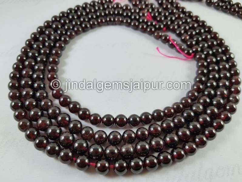 Garnet Smooth Round Beads