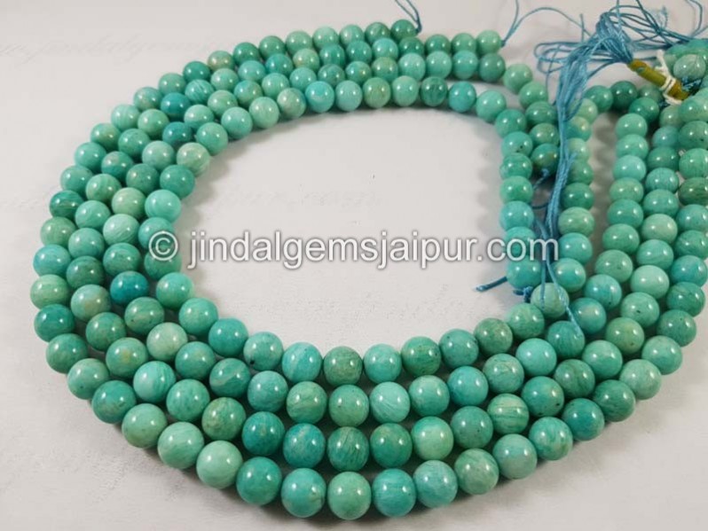 Amazonite Smooth Round Beads