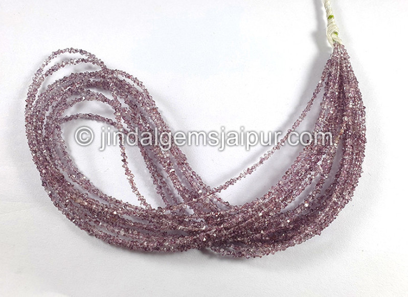 Light Magenta Pink Double Terminated Diamond Quartz Beads