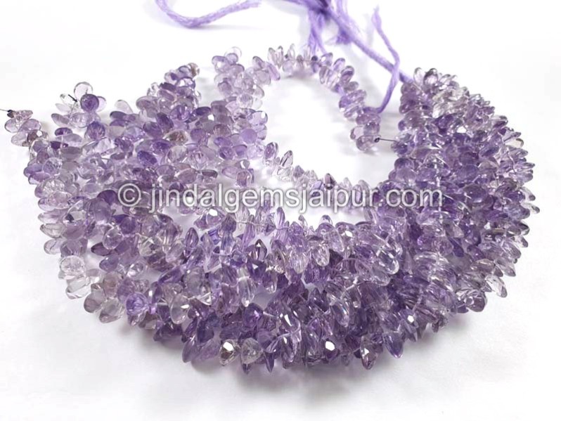 Amethyst Cut Pear Shape Small Beads