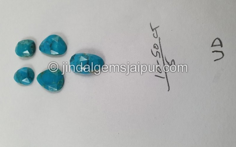 Black Spiderweb Turquoise Rose Cut Slices