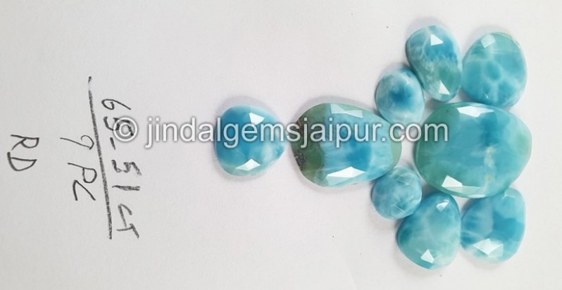 Larimar Rose Cut Slices