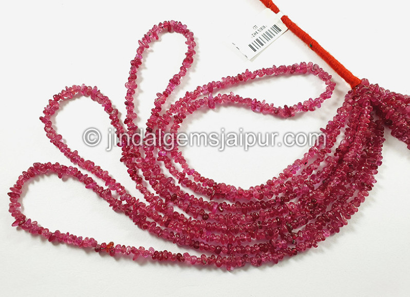 Ruby Smooth Chips Shape Beads