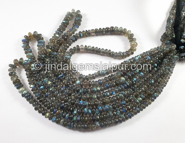 Labradorite Smooth Roundelle Shape Beads