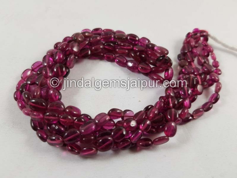 Rubellite Tourmaline Smooth Oval Beads