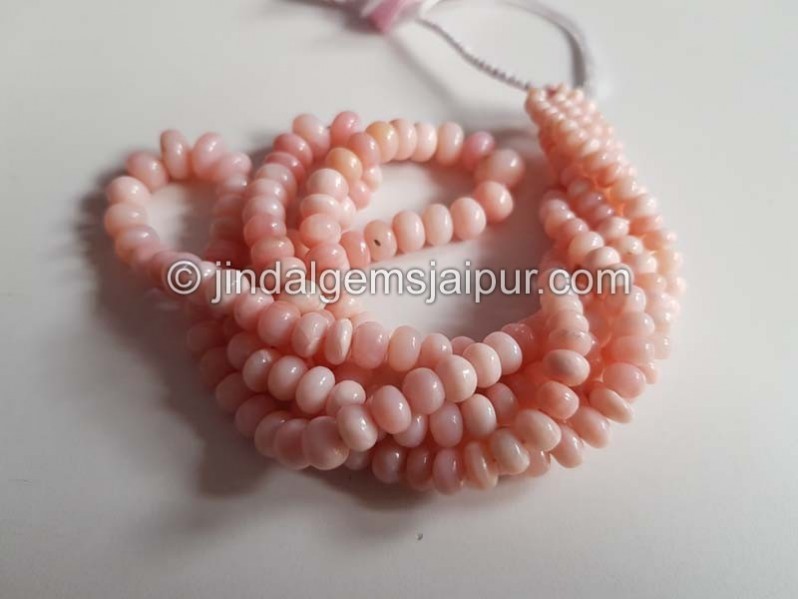 Pink Opal Smooth Roundelle Beads