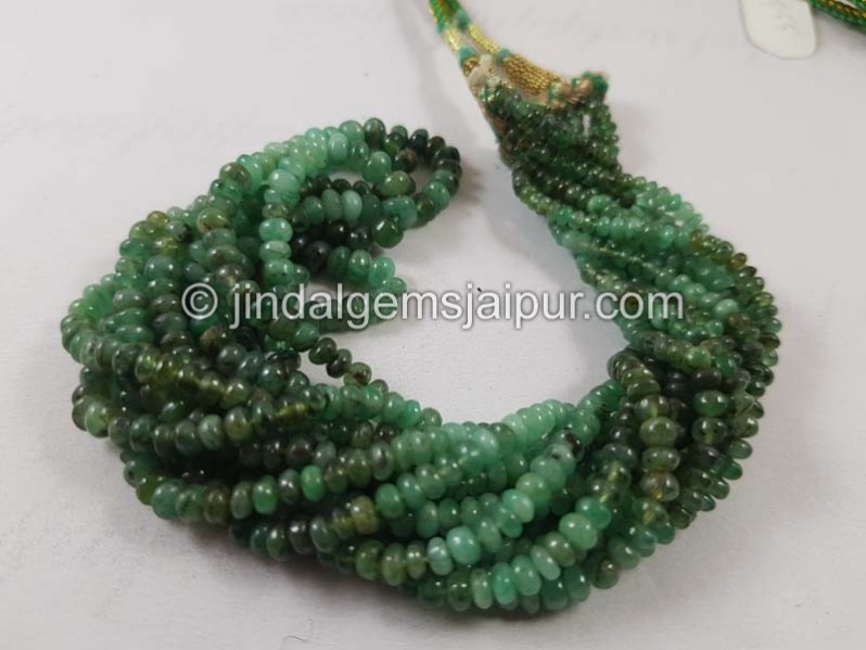 Emerald Shaded Smooth Roundelle Beads