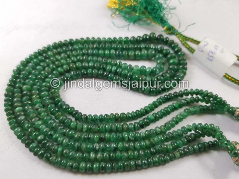 Emerald Smooth Roundelle Beads