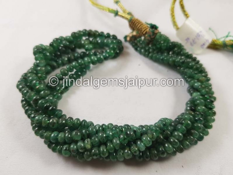 Emerald Shaded Smooth Roundelle Beads