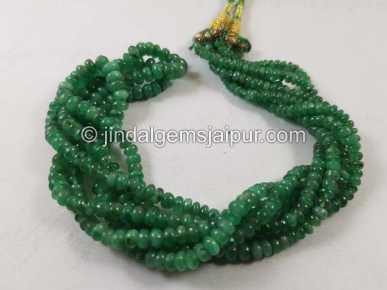Emerald Smooth Roundelle Beads