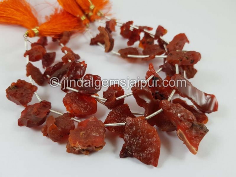 Natural Fire Opal Organic Form Beads
