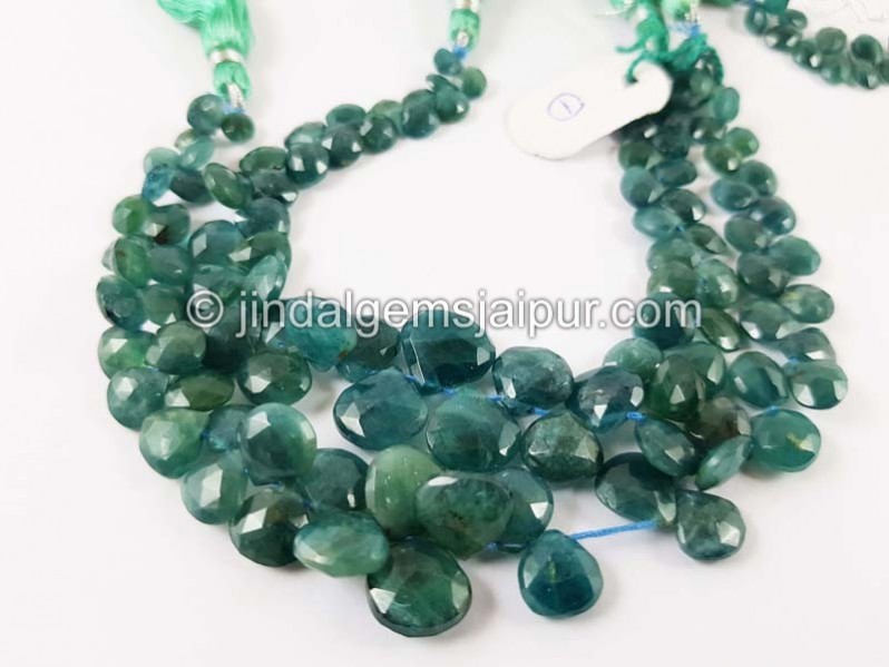 Blue Grandidierite Faceted Heart Beads