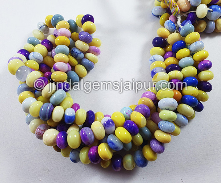 Yellow Mix Smooth Roundelle Shape Beads