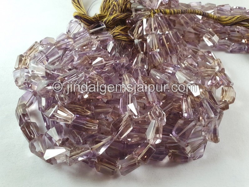 Ametrine Faceted Big Nugget Beads -- AMEA41