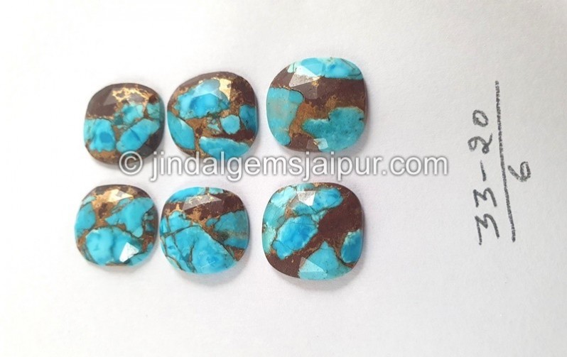 Copper Lava Mohave Turquoise Rose Cut Slices