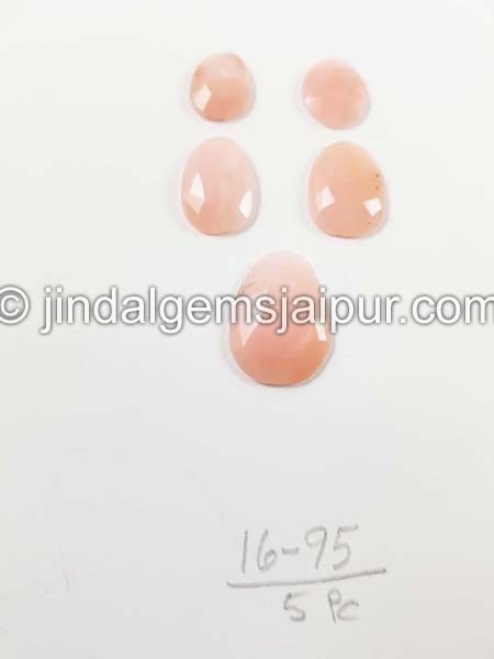 Pink Opal Rose Cut Slices