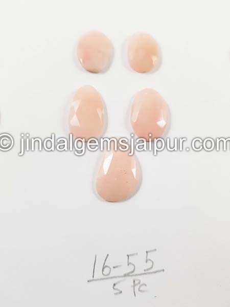 Pink Opal Rose Cut Slices