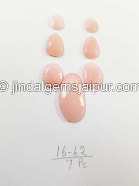 Pink Opal Rose Cut Slices