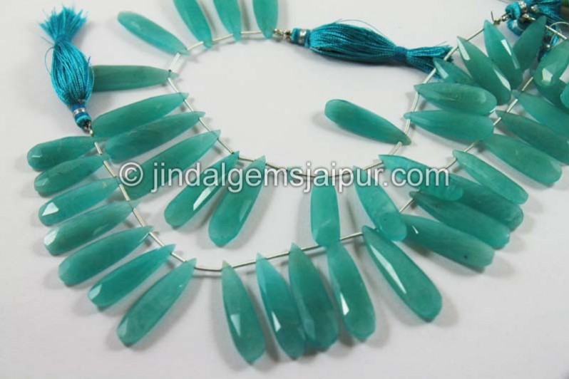 Amazonite Faceted Long Pear Beads