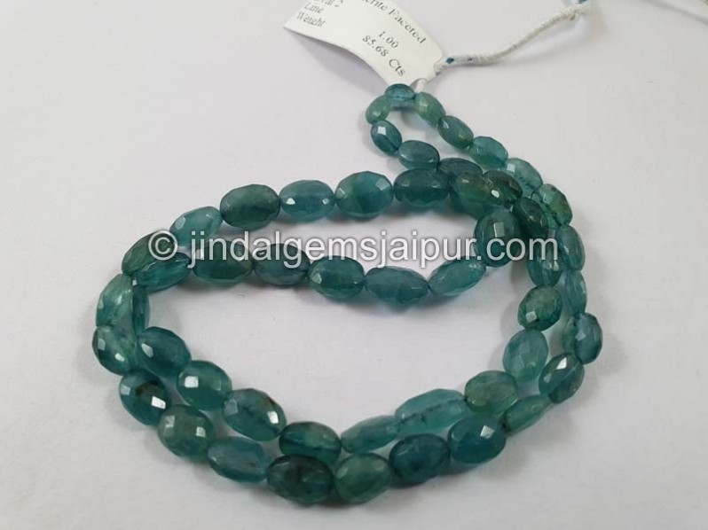 Indicolite Grandidierite Faceted Oval Beads