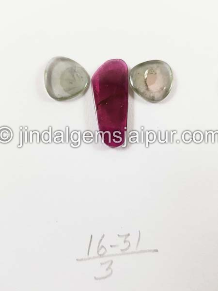 Watermelon Tourmaline Smooth Slices