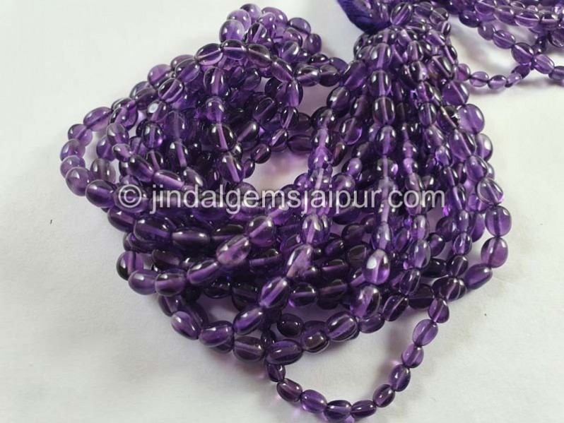 Amethyst Smooth Oval Beads