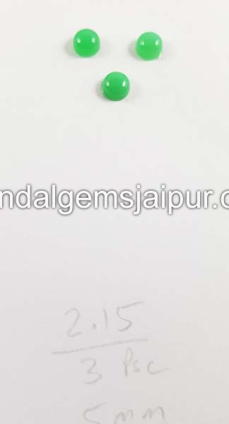 Chrysoprase Smooth Round Cabochon