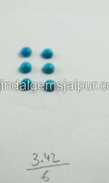 Natural Arizona Turquoise Smooth Round Cabochon