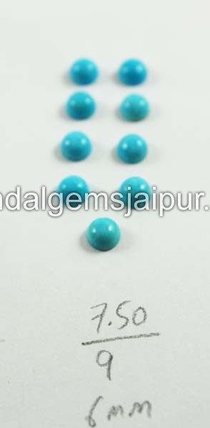 Natural Arizona Turquoise Smooth Round Cabochon