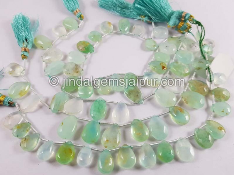 Natural Peruvian Opal Smooth Pear Beads