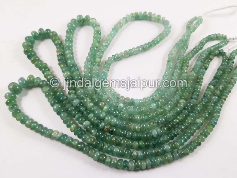 Light Paraiba Grandidierite Smooth Roundelle Beads