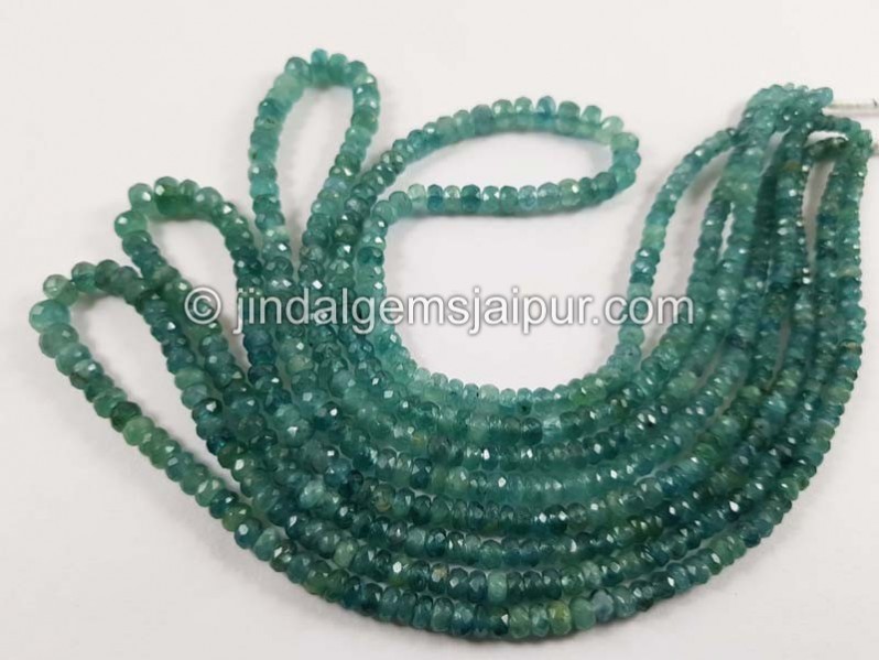 Paraiba Blue Grandidierite Faceted Roundelle Beads