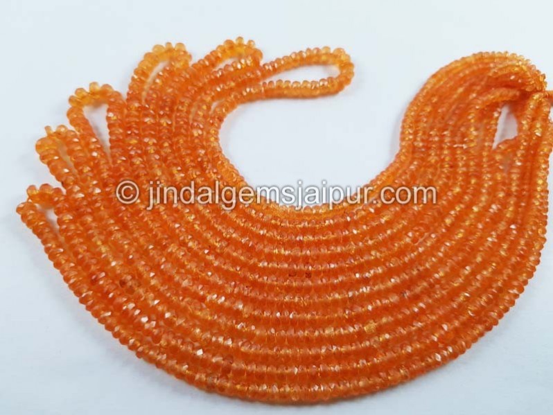 Mandarin Garnet Faceted Roundelle Beads