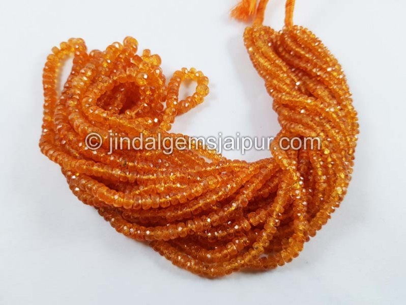 Mandarin Garnet Faceted Roundelle Beads