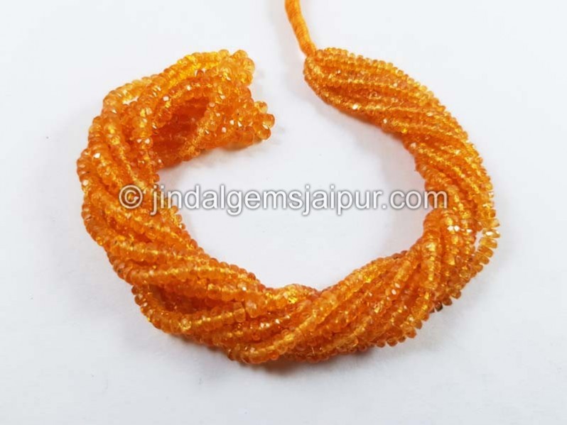 Mandarin Garnet Faceted Roundelle Beads