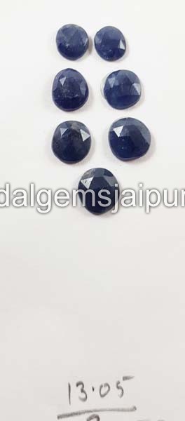 Blue Sapphire Rose Cut Slices