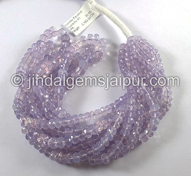 Scorolite Faceted Roundelle Shape Beads