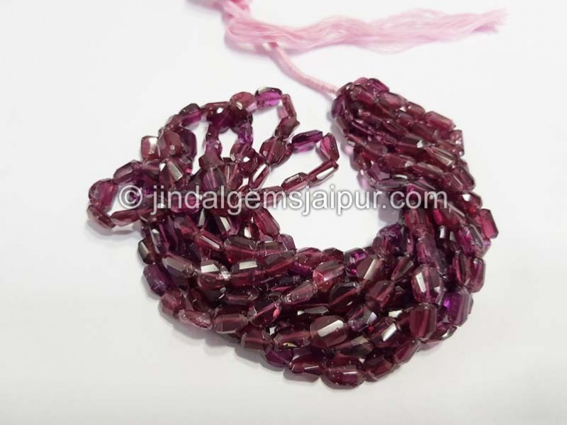 Rhodolite Garnet Faceted Nuggets Shape Beads